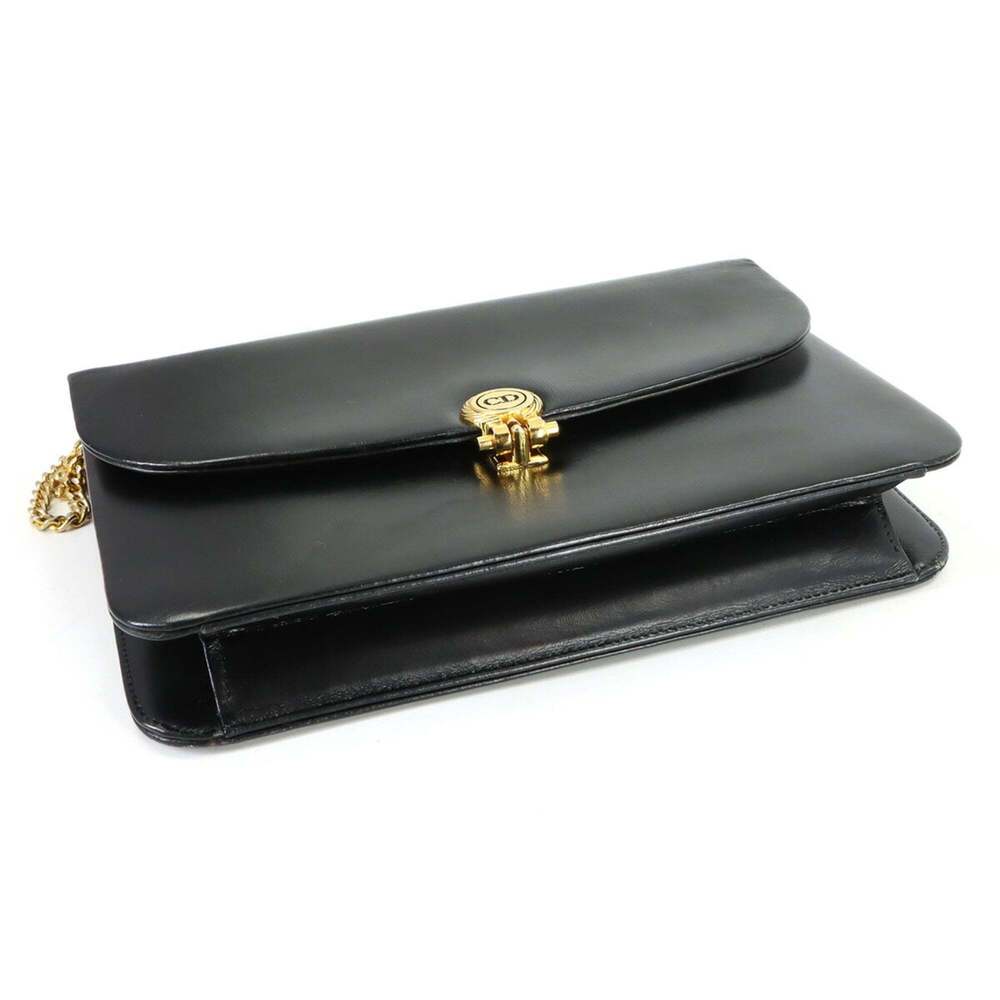 CHRISTIAN DIOR Black Leather Shoulder Bag - Picture 4 of 10